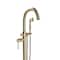 Castello Usa Neptune Freestanding Brushed Gold Gooseneck Tub Filler Faucet with Float Handle CB-F04-BG-J0805 - alternate 3